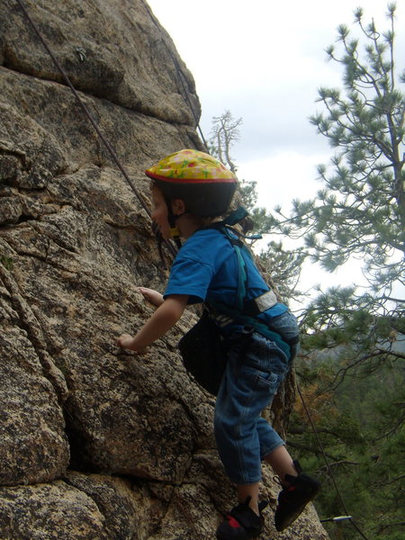 Aidan climbing at Big Bear California.  2007
