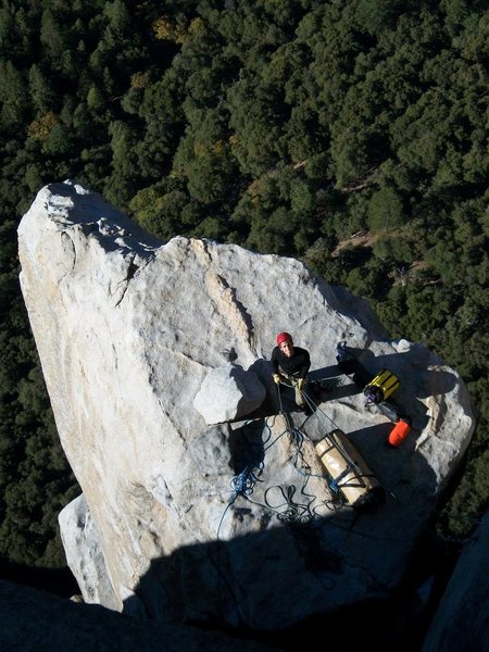 Nothing beats belaying on El Cap Spire.