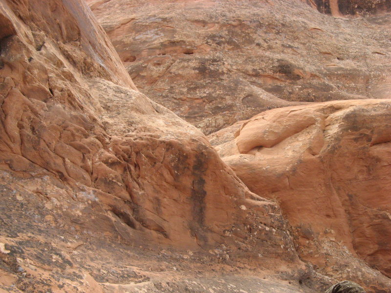 This is the crux on Elephant Butte. Some of us climbed it on the left and some went to the right.