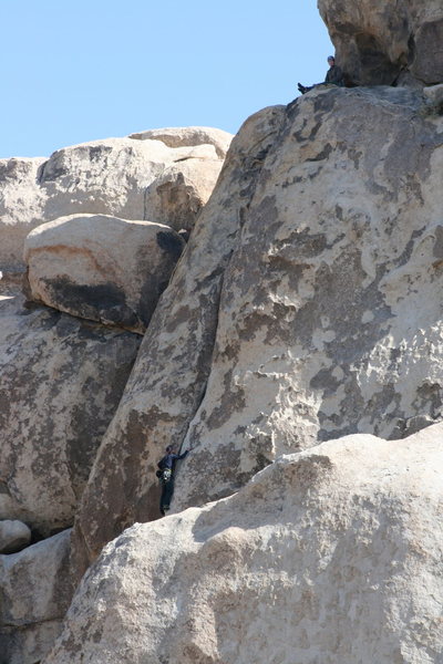 Dan belaying Bennet on Nurn's Romp 5.8 - Hall of Horrors 2-13-10