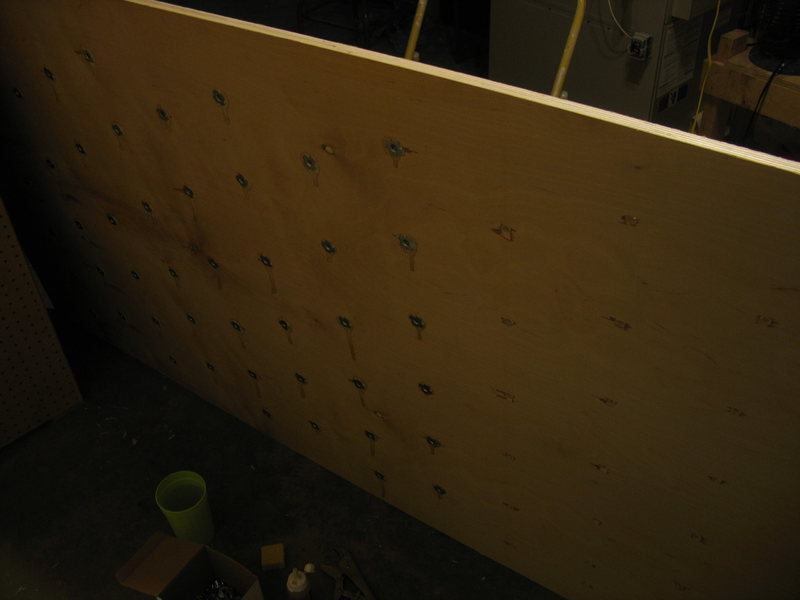 A little over half of the T-Nuts installed in the first panel