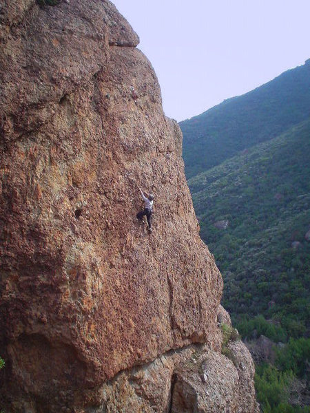 Mary Lohrman feeling the pump while pulling down on the amazing features of "Intellitoys," in the Test Site, at Echo Cliffs.