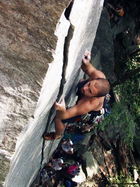 Drew B just past the crux