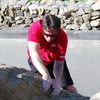 Sean bouldering near the Beach Prob. 2-28-10
