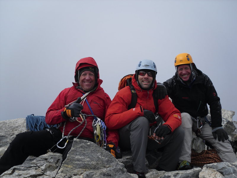 The Summit after a day of below freezing temps and iced up rock
