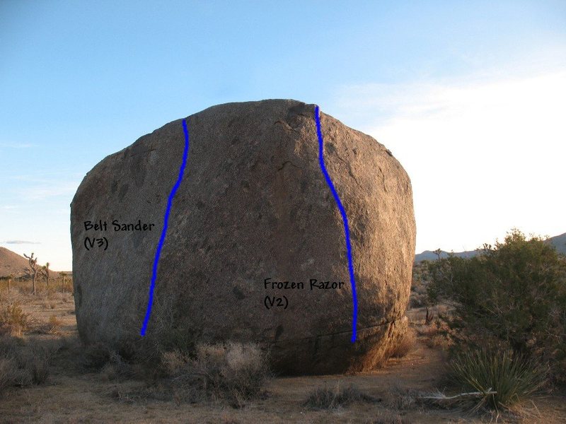 Photo/topo for The Iceberg (N Face), Joshua Tree NP