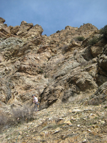 Chris at the start of pitch 2.