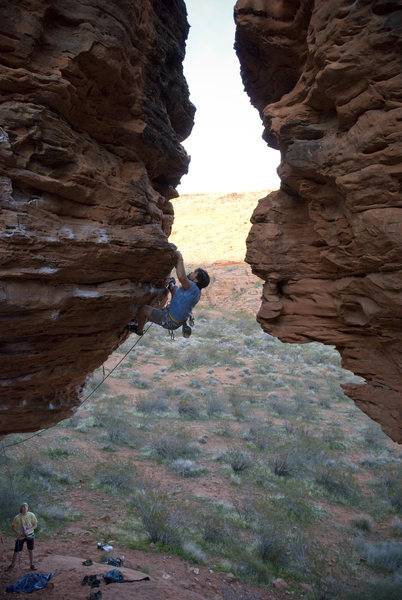 at the last bolt before the mantle over