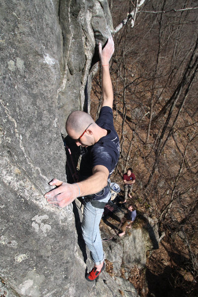 this is where the hand holds seem to run out.... the foot work is what gets you through...