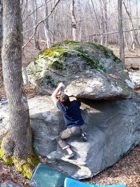 Steve Lovelace on "Balanced Block Mantle Left" (V-1). Balance Block. LB. GHSP.