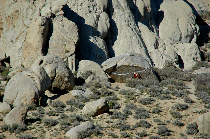 Unknown climber on 'Iron Man Traverse'<br>
3/29/10