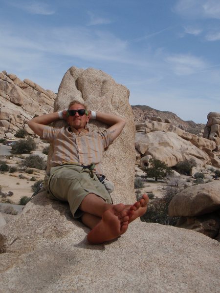 Chillin by one of Hidden Valley Campground's most underrated climbs.