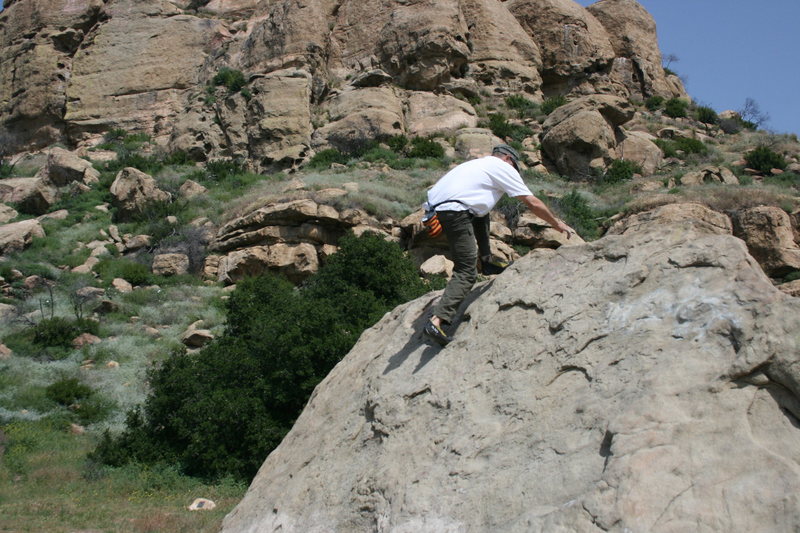Me working on balance on Slant Rock.  4-3-10
