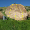 Trail side boulder 1