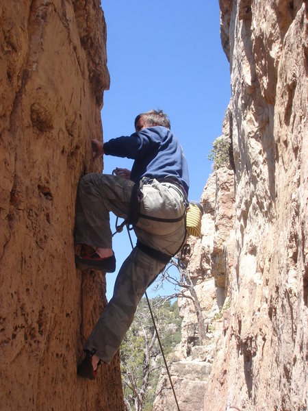 Starting up the Original Route.<br>
<br>
Photo by Laura.