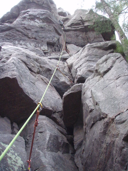 4/11/2010 - Justin at the crux of Great Crack
