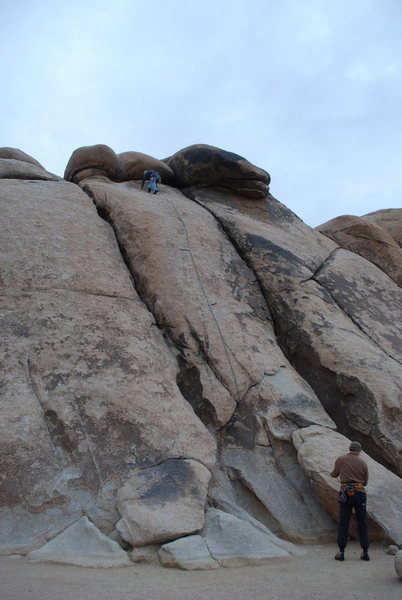 Nathan with me on belay. The 1st of our ROWCC 10 Climbs in a Day with Agina.