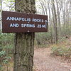 After 2.2 miles on the AT, take the short access trail to Annapolis Rock marked thusly.