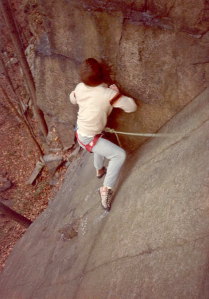 Pushing up into your first good stance. The first bolt would be just above you right foot.