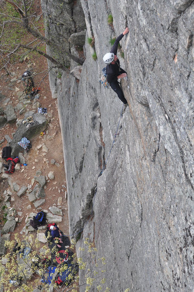 At the crux. Or at least the first crux.