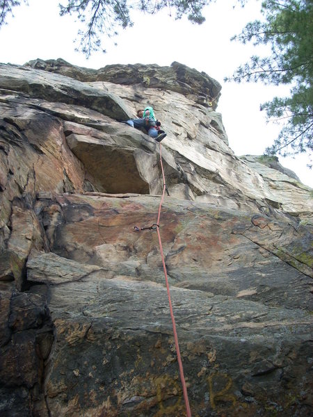 Rhoads right before the crux.
