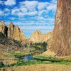 The classic "first view of Smith Rock" shot.  Summer 2003.