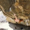 Josh Youngquist setting up for the dyno on Nerve Extension.