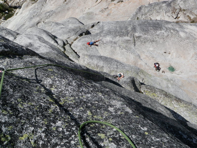 scott at the 11a boulder problem start