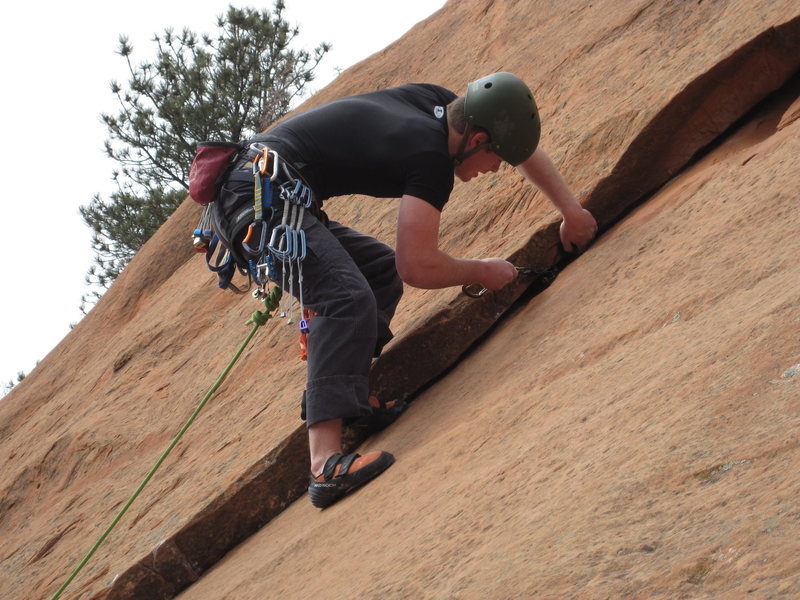 My buddy climbing Solar Flare.
