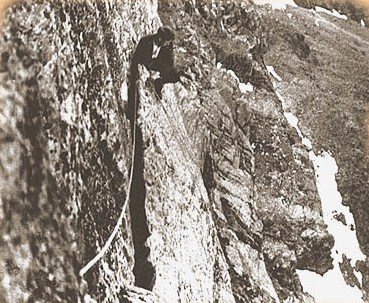 The Flake on the First Ascent 1914