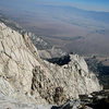 looking back down toward the owens valley