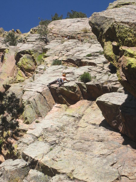 Just over the roof on pitch one.