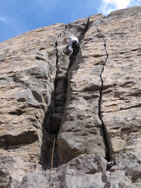 Climbing Trad in the gorge? Yep<br>
Leave No Trace, Owens Gorge