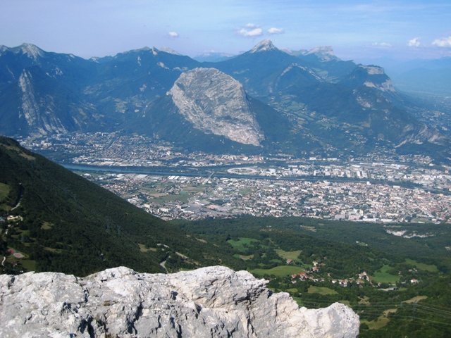 View of Grenoble from the summit of the Dent Gèrard