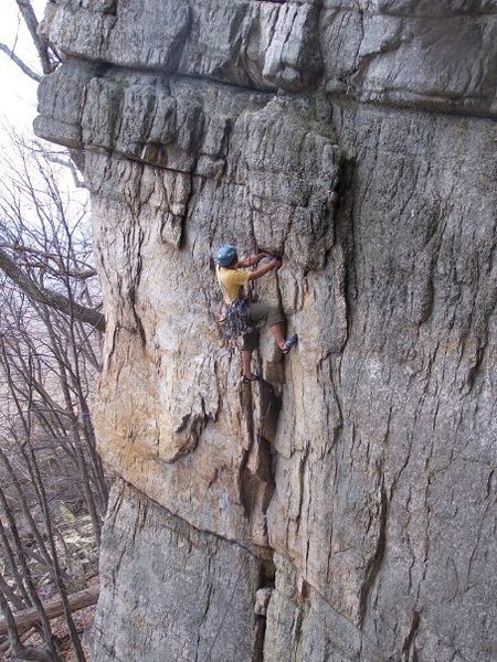 Abe leading Double Crack in one pitch.