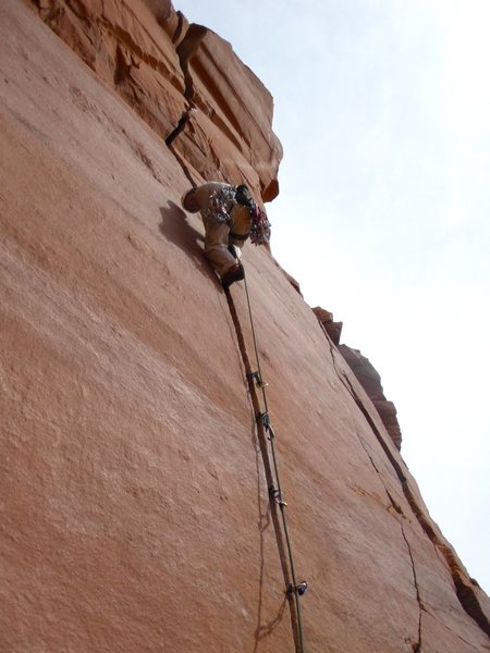 Andrew Porter, visiting from South Africa, leading pitch 1