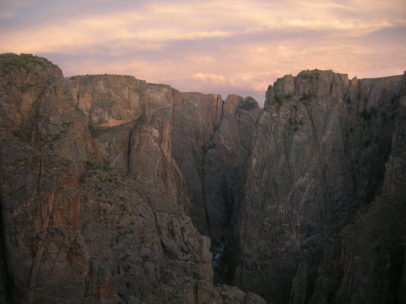 Sunset in the Black, photo taken from the second to last pitch of The Cruise (not where you want to be during sunset).