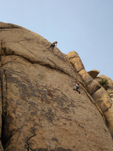 Dos Chi Chis top belaying from 1st anchor point