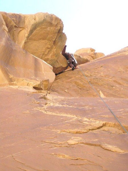 Third pitch in the main crack.