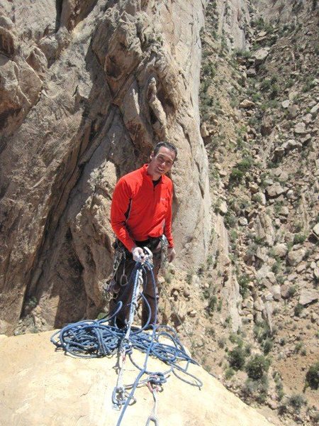 Lance on the top belay.