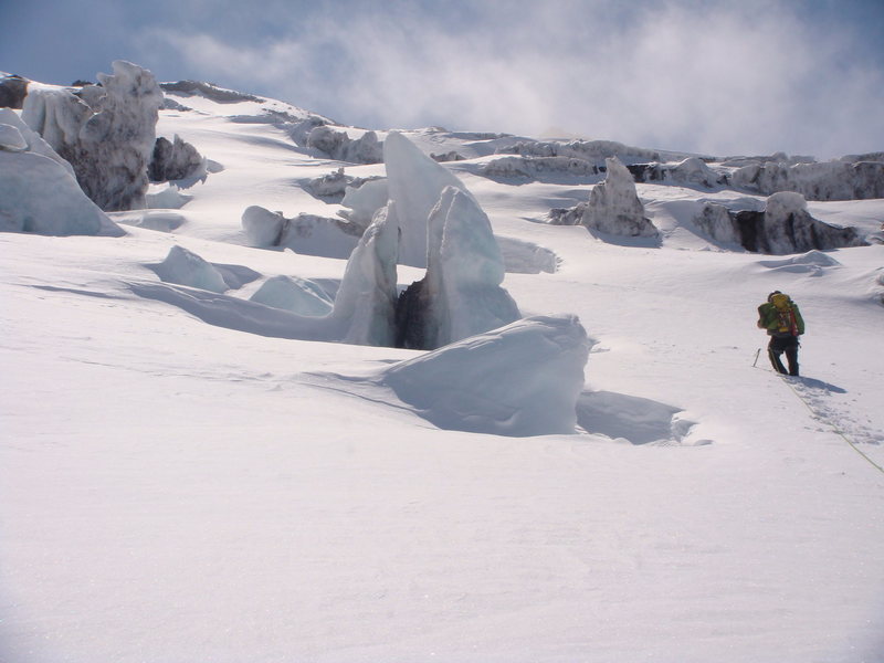 winter wonder land on the Winthrop. This is on the approach, after Camp Schurman and before Curtis Ridge.