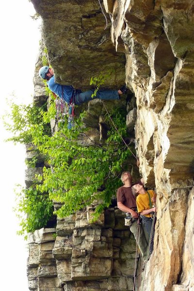 Pretty damn horizontal climbing for 5.6. May 2010.