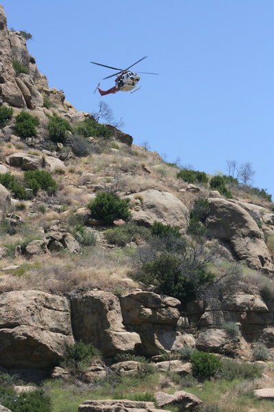 Rescue of injured I believe climber in the Pin Scars area. 5-22-10