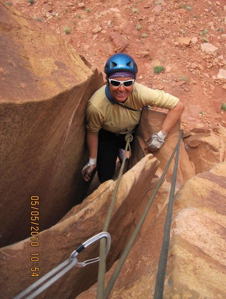 The wide crack on pitch 1