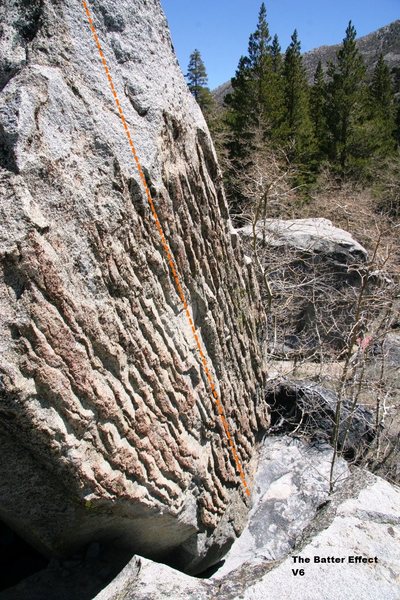 The Batter Boulder south face topo