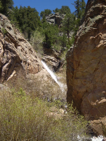 Windy Gulch Cascade off to the right of the trail.