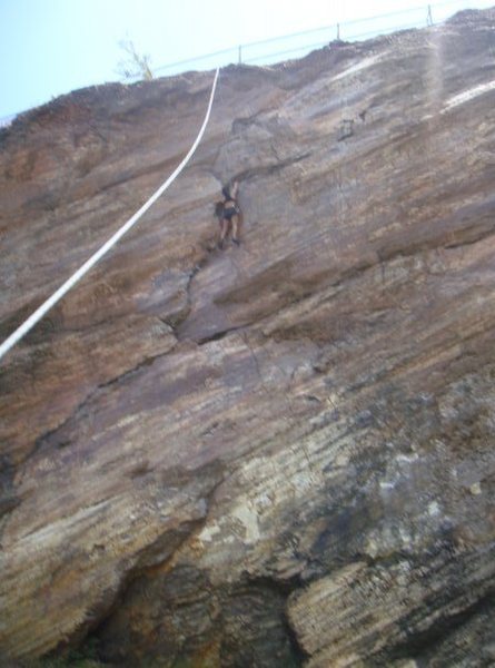 climbing Beaver st. wall.