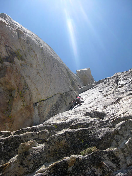 about to pull the crux move