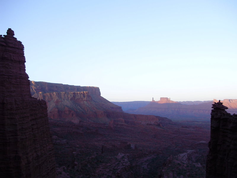 Sunrise over Castleton, as seen from the base of the Colorado NE Ridge