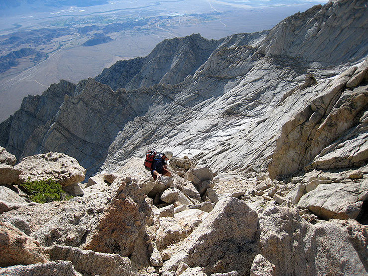 easier ground before the summit